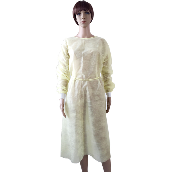 isolation gown yellow